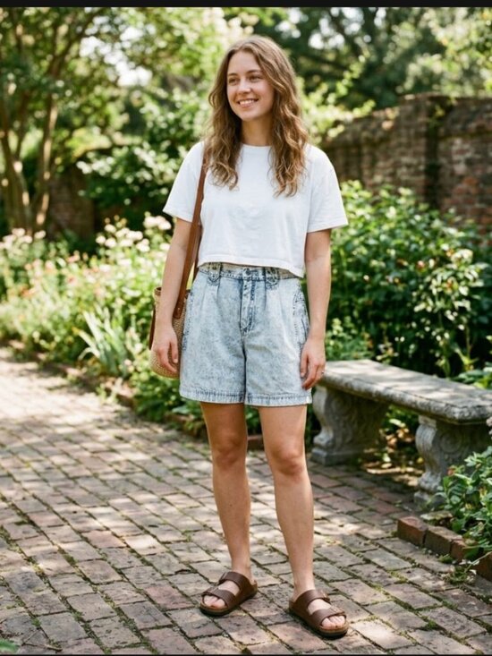 Lee Pants - Vintage 90s Lee Mom Denim Shorts 27 Acid Wash High Rise Pleat Jorts Retro Grunge